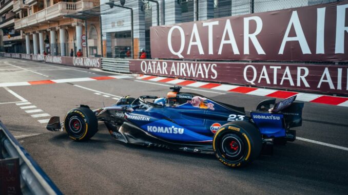 Alexander Albon en Mónaco | Fuente: Williams Racing