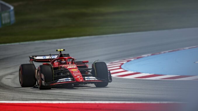Carlos Sainz a bordo del SF-24 durante los FP3 del GP de España | Fuente: Scuderia Ferrari