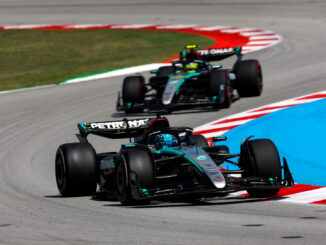 Ambos W15 durante el Gran Premio de España 2024 | Fuente: Mercedes AMG F1