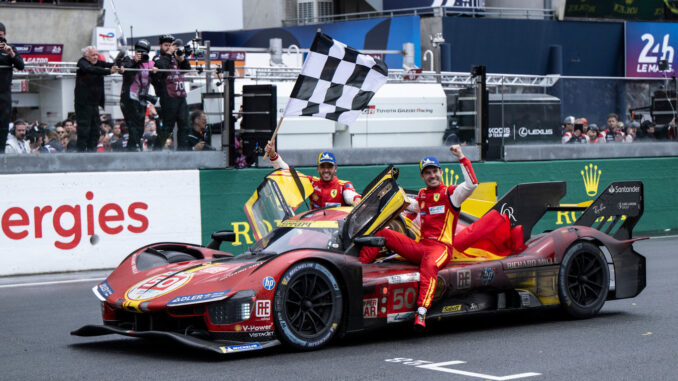 Los ganadores de las 24 Horas de Le Mans | Fuente: Ferrari