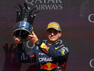 Max Verstappen con el segundo puesto de Silverstone | Fuente: Red Bull