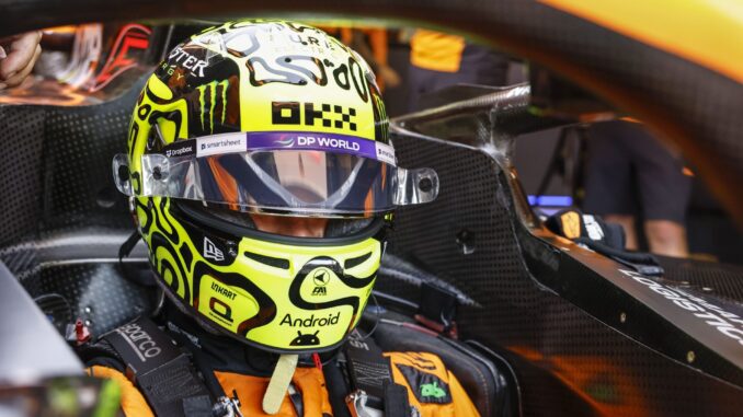 Lando Norris durante el GP de Bélgica 2023 | Fuente: McLaren Racing