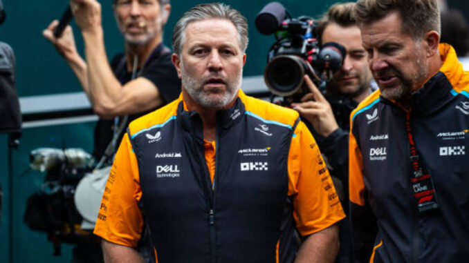 Zak Brown durante el Gran Premio de Bélgica | Fuente: Getty Images