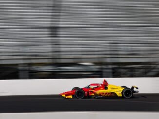 Alex Palou durante las pruebas en IMS | Fuente: Penske Entertainment: Chris Owens