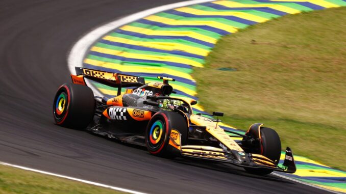 Lando Norris en la carrera al Sprint del GP de Brasil 2024 | Fuente: McLaren Racing