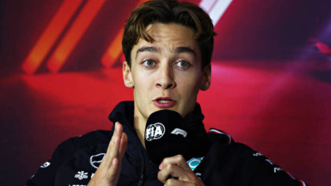 George Russell durante la rueda de prensa del Gran Premio de Las Vegas 2024 | Fuente: Getty Images