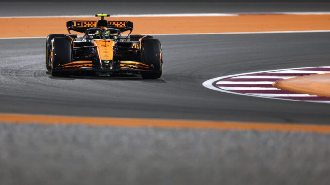 Lando Norris a bordo del MCL38 en el Gran Premio de Catar 2024 | Fuente: McLaren Racing