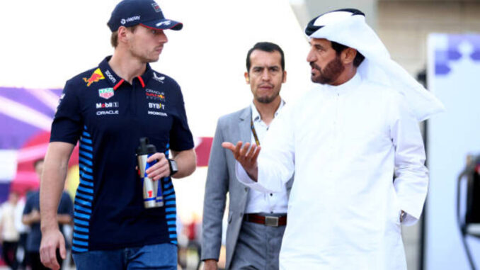 Max Verstappen junto a Ben Sulayem en el Gran Premio de Catar | Fuente: Getty Images